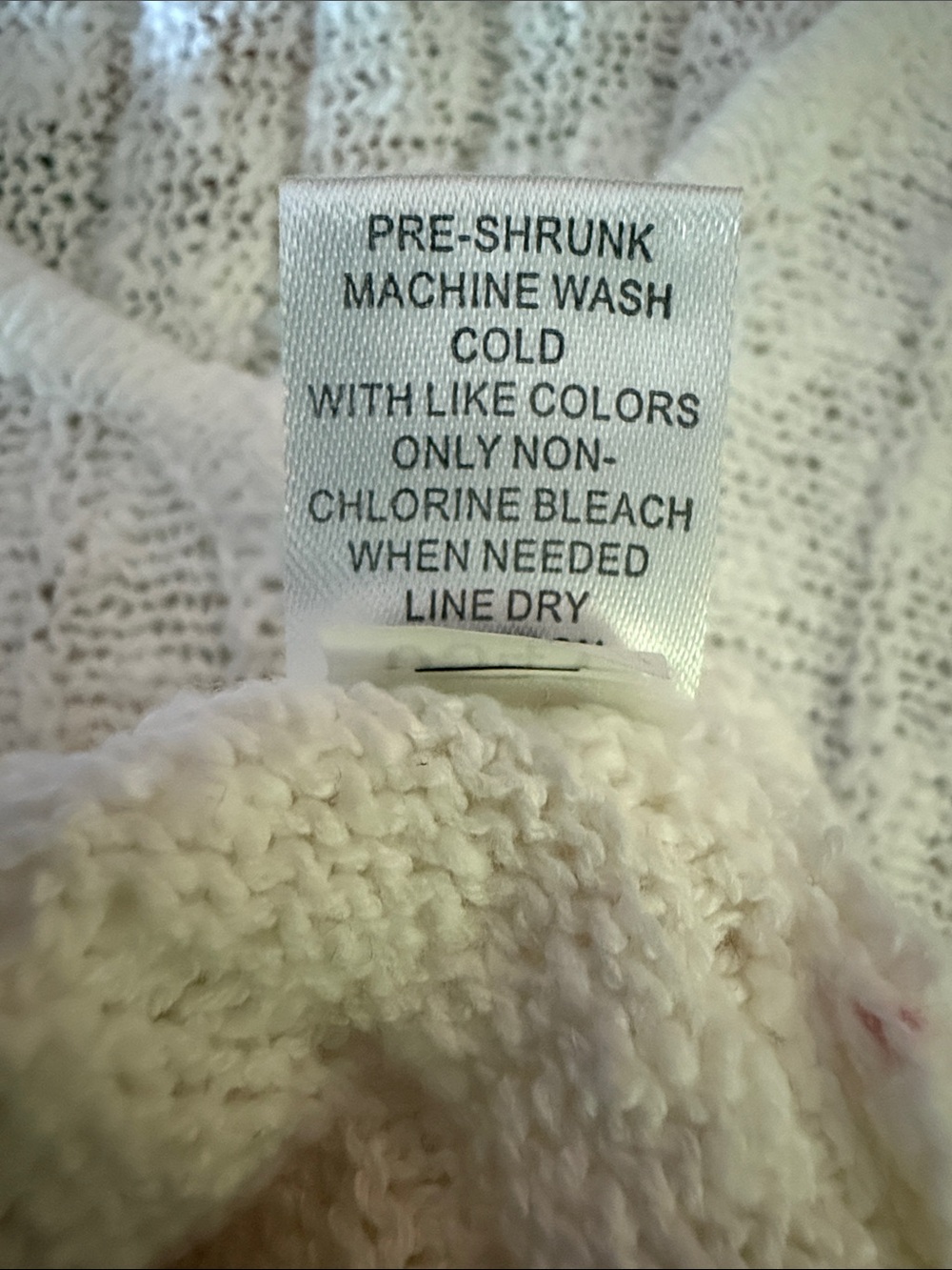 Lulu-B White Ribbed Knit Tunic Sweater Cotton Henley Size S Coastal Grandmother - Picture 9 of 9